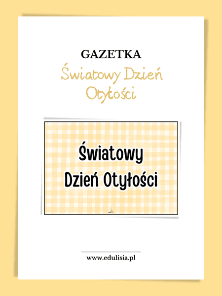 Światowy Dzień Otyłości  - gazetka