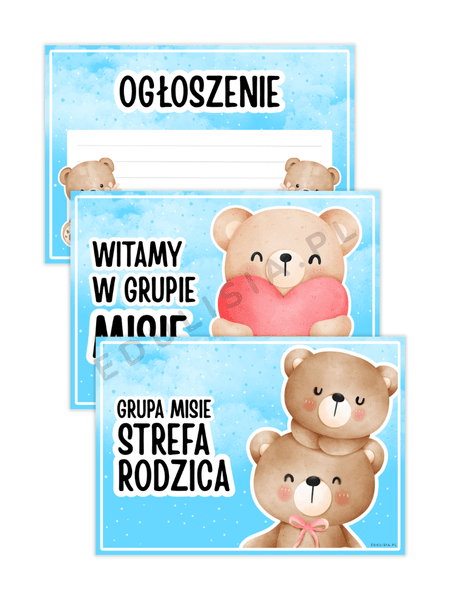 grupa misie - witamy w grupie misie zestaw na start