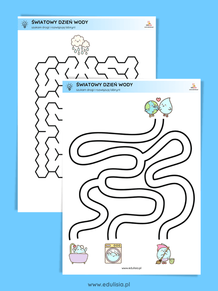 Światowy Dzień Wody - karty pracy - zestaw przedszkole