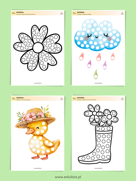 Wiosna - karty pracy - zestaw przedszkole