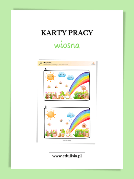 Wiosna - karty pracy - zestaw przedszkole