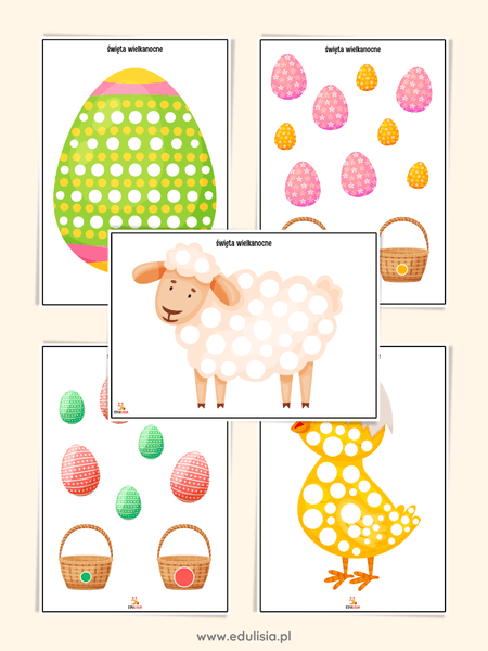 Święta wielkanocne - karty pracy - zestaw przedszkole