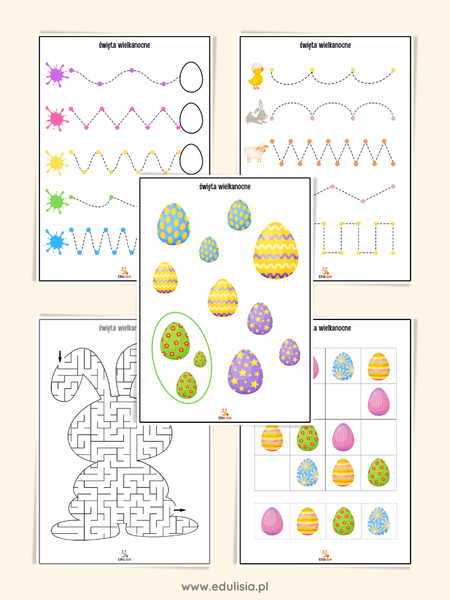 wielkanoc grafomotoryka przedszkole do druku