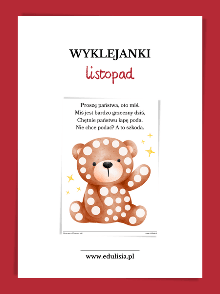 Listopad - karty pracy - wyklejanki
