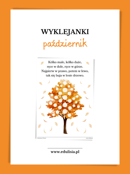 jesienne wyklejanki dla dzieci - zabawa z plasteliną, karty pracy