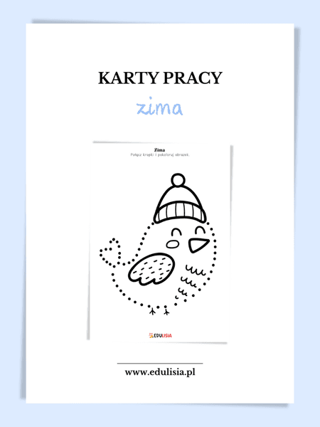 Zima - karty pracy - zestaw przedszkole
