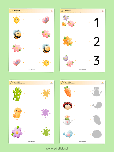 Wiosna - karty pracy - zestaw żłobek