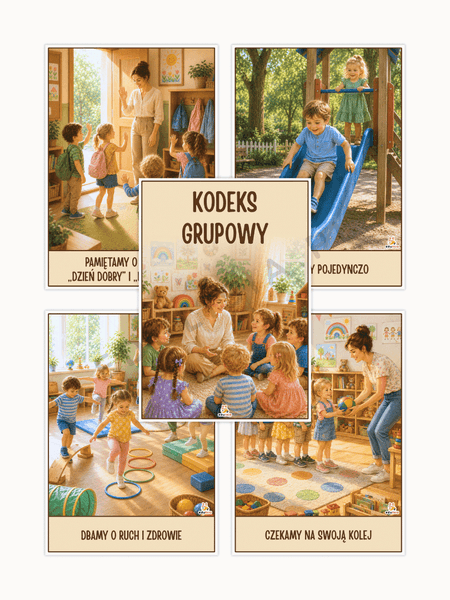 kodeks grupowy w grupie przedszkolnej obrazki do druku