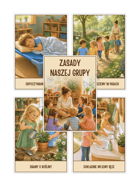 zasady naszej grupy zestaw plansz do druku