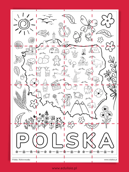 Polska - kolorowanka XXL
