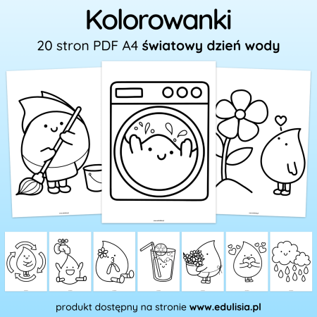 Światowy Dzień Wody - Kolorowanki