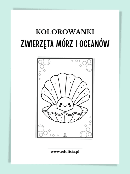 Zwierzęta mórz i oceanów - kolorowanki (A4)