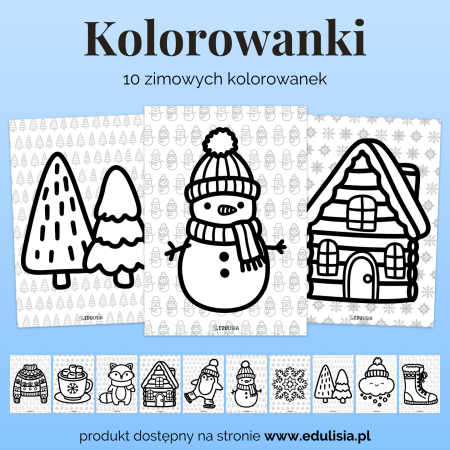 Zima - Kolorowanki