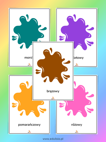 kolory przedszkole pomoce dydaktyczne do druku