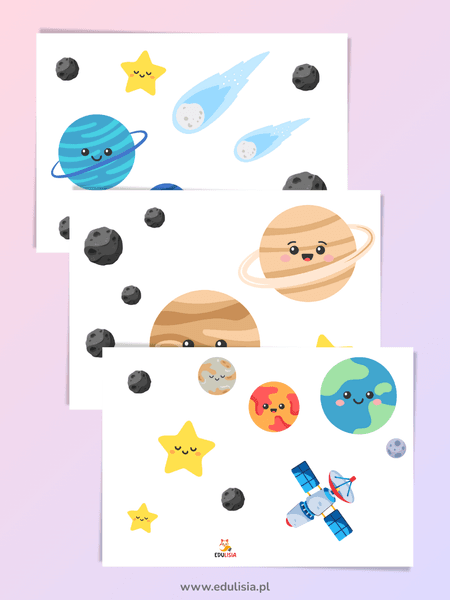 planety do wycięcia układ słoneczny do druku 