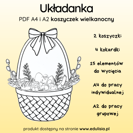 Wielkanoc Koszyczek - Układanka
