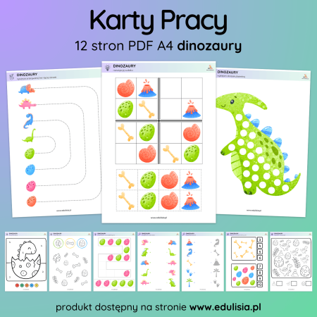 Dinozaury - Karty Pracy