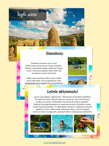 Nadchodzi lato - wakacje i aktywności - pomoce dydaktyczne pdf