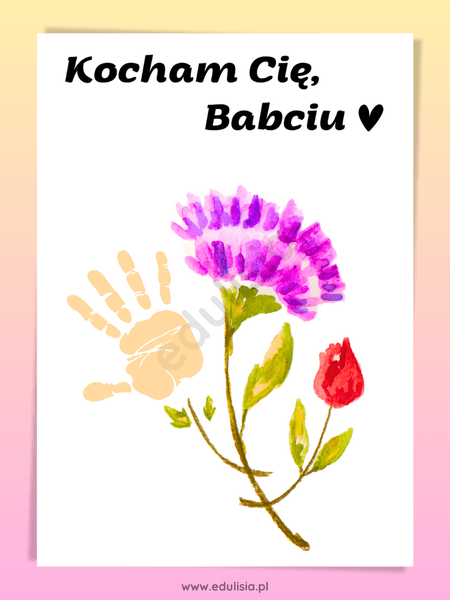 laurka dla dziadka odbijanie rączki dziecka do pobrania