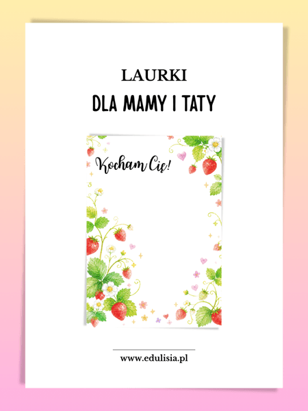 Laurki z odciskiem dłoni dla Mamy i Taty