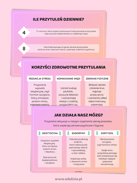 Międzynarodowy Dzień Przytulania - plansze edukacyjne o emocjach do druku