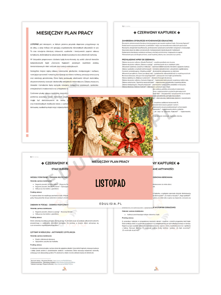 Plan pracy na listopad dla dzieci – scenariusze zajęć, kolorowanki, karty obrazkowe i zabawy edukacyjn