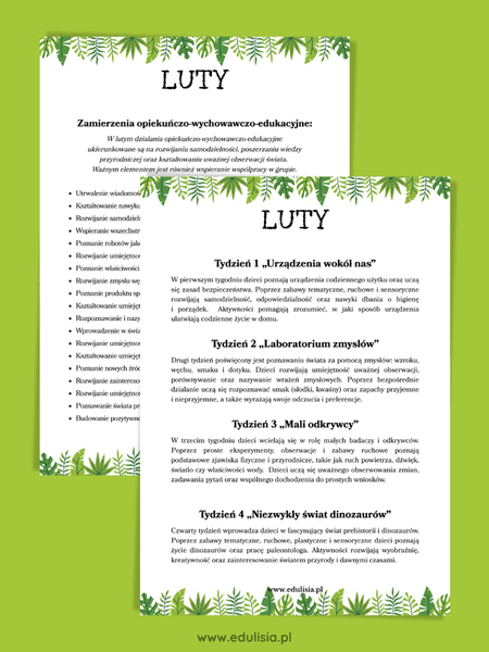 zamierzenia opiekuńczo-wychowawczo-edukacyjne w żłobku i przedszkolu na luty - dokumentacja do druku