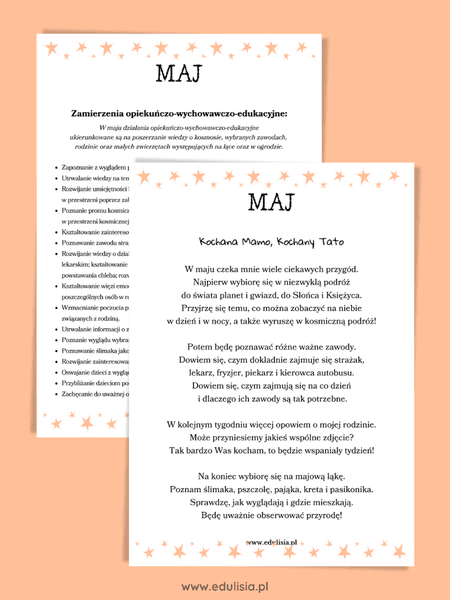 miesięczny plan pracy maj żłobek