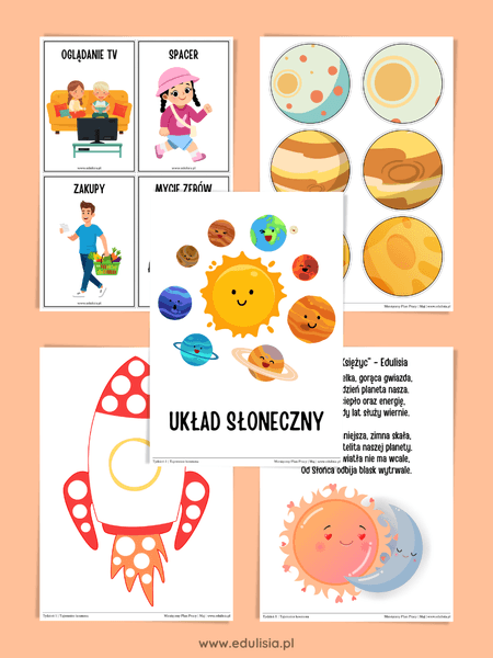 kosmos układ słoneczny scenariusze zajęć przedszkole