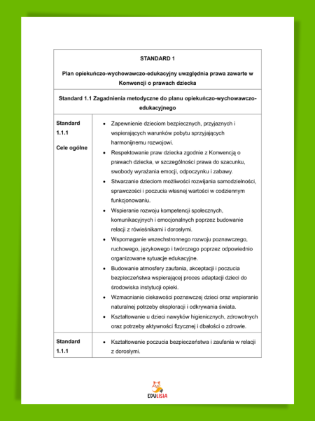 Standardy opieki PDF – kompleksowa dokumentacja dla żłobków i klubów malucha | Edytowalne i aktualne