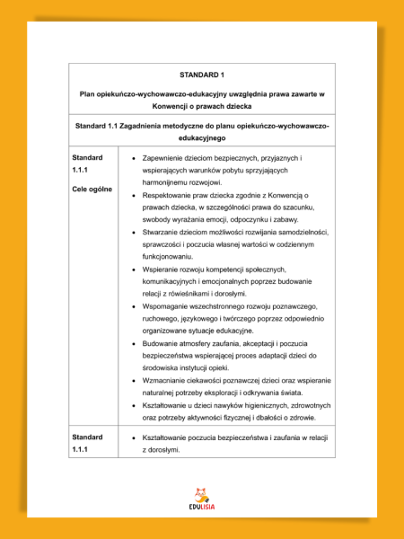 Nowe standardy opieki nad dziećmi w wieku do lat 3 | OBSZAR 1 | PRACA Z DZIEĆMI