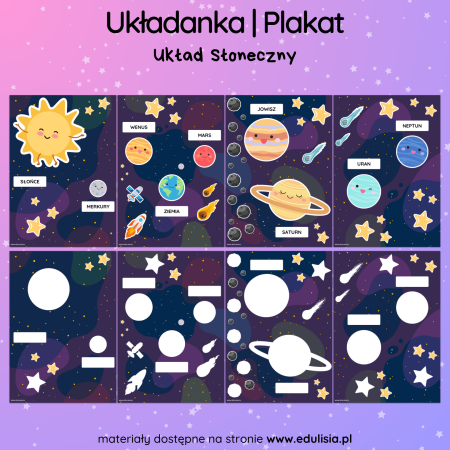 Kosmos Układ Słoneczny - Układanka
