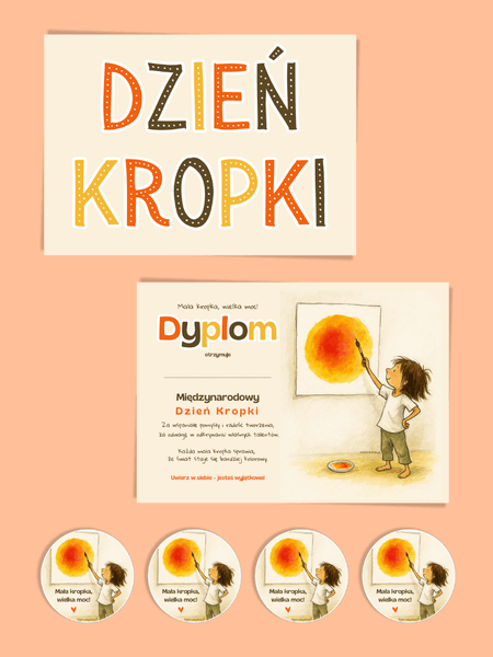 Dzień Kropki - scenariusz zajęć, karty pracy, dyplom