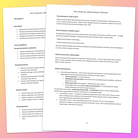 Plan Miesięczny do Przedszkola Maj PDF Do Druku 