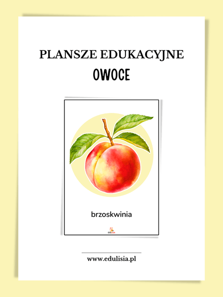 Owoce - plansze edukacyjne