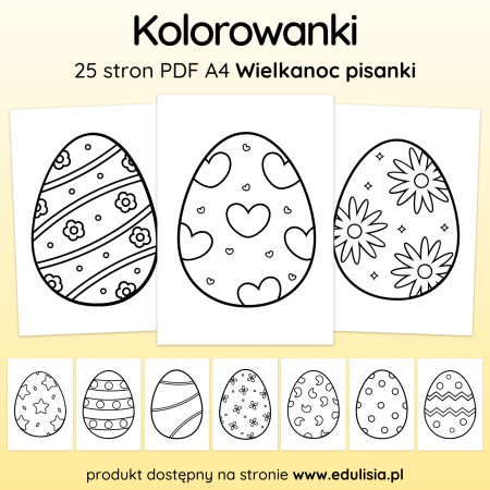Wielkanoc Pisanki - Kolorowanki