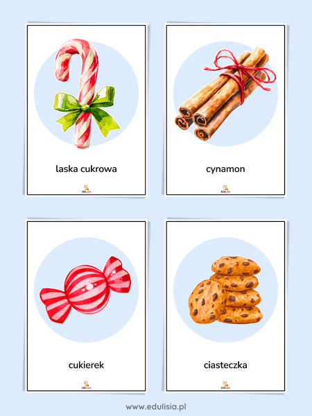 plansze boże narodzenie świąteczne słodycze do druku