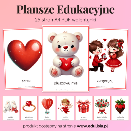 Walentynki - Plansze Edukacyjne