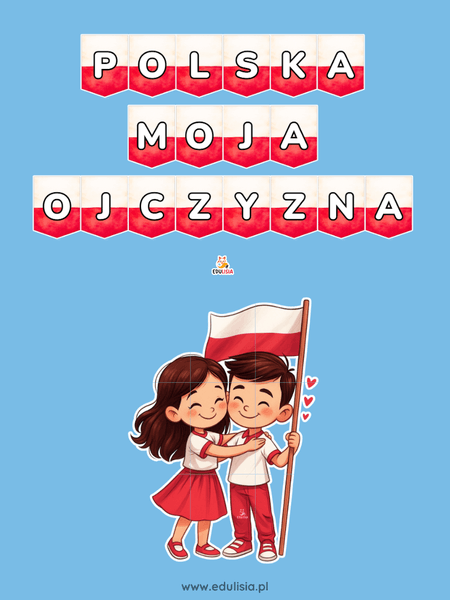 Napis girlanda dekoracja 11 listopada do druku