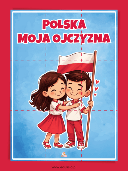 Zestaw dekoracji patriotycznej Polska flaga barwy narodowe kocham cię polsko