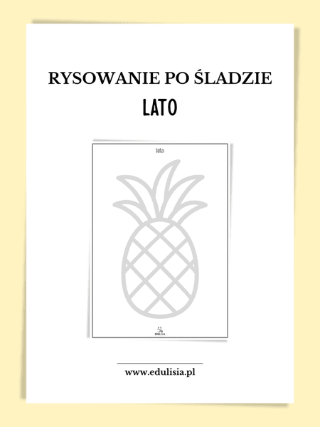 Lato - karty pracy - rysowanie po śladzie