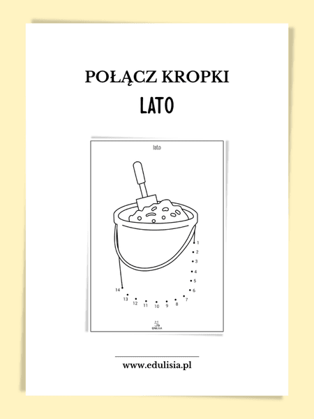 Lato - karty pracy - połącz kropki