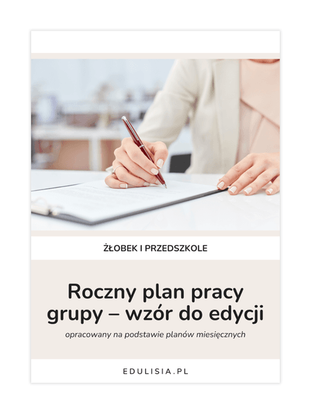 roczny plan pracy grupy - wzór do edycji 