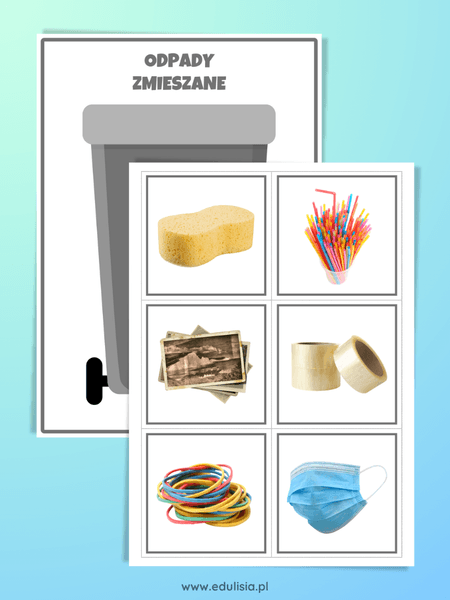 Segregacja odpadów (recykling) - układanka