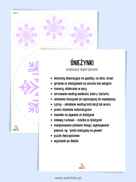 dekoracje zimowe szablony do druku