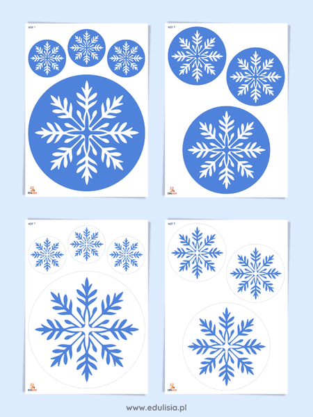 Śnieżynki - szablony