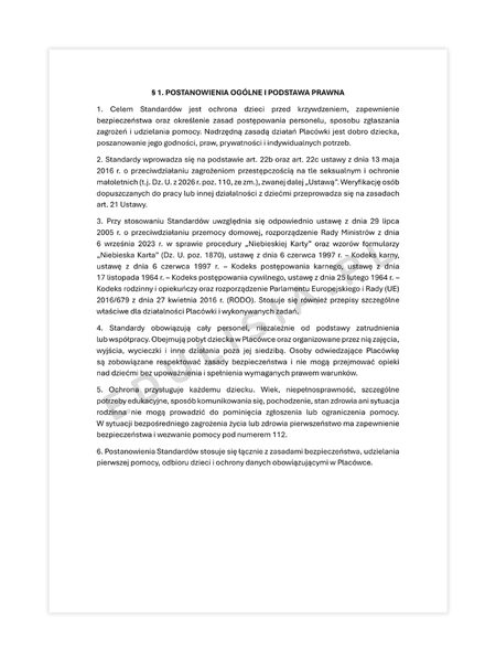 Standardy ochrony małoletnich przykład dokumentów do pobrania