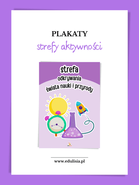 Strefy aktywności w przedszkolu - plakaty