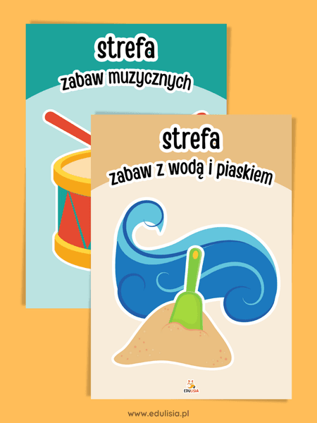 kąciki tematyczne do żłobka - strefa zabaw z wodą i piaskiem