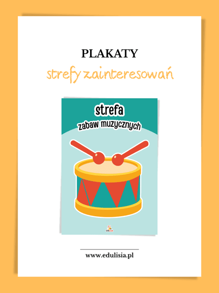 Strefy zainteresowań w żłobku - plakaty